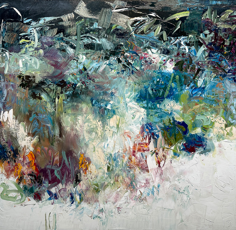 Night in the Forest - 60" x 60" Oil on canvas