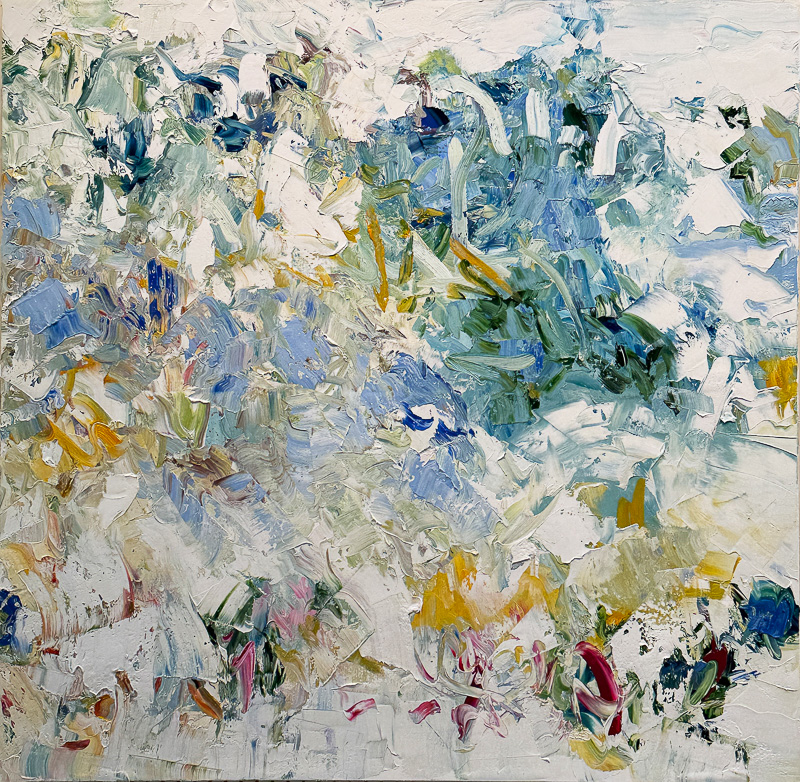 East of Blue - 50" x 50" Oil on canvas