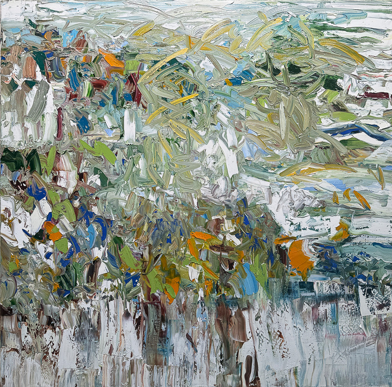 Into the Woods - 55" x 55" Oil on canvas