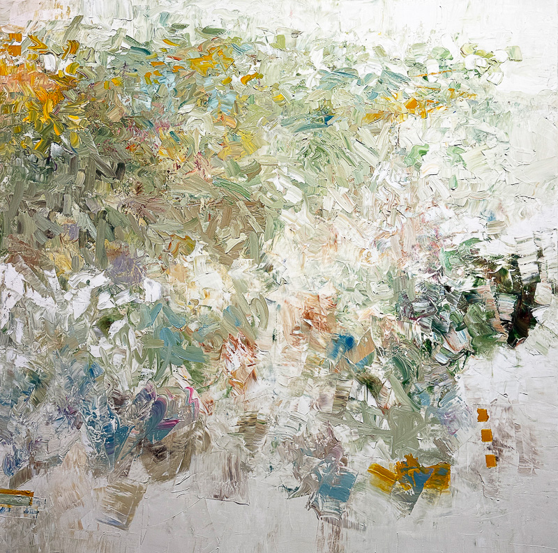Bamboo Summer - 65" x 65" Oil on canvas