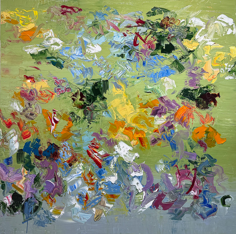 Frog Alley - 60" x 60" Oil on canvas