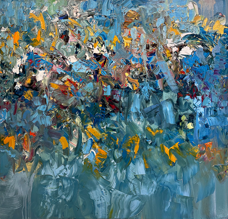 It's Blue - 65" x 65" Oil on canvas