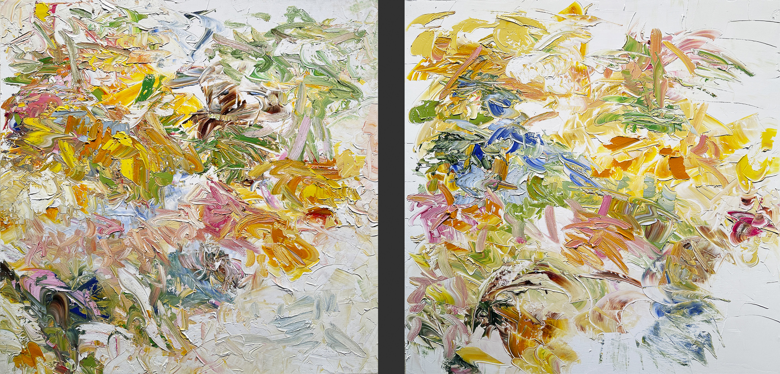 Summer Place I & II - 36" x 36" Each Oil on canvas