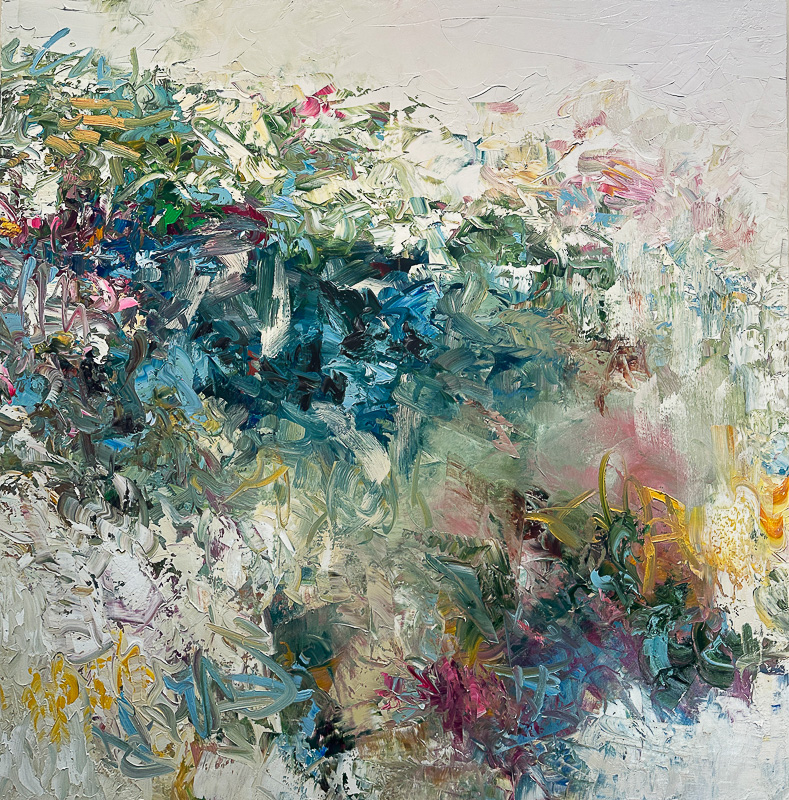 Mystery Mountain - 55" x 55" Oil on canvas