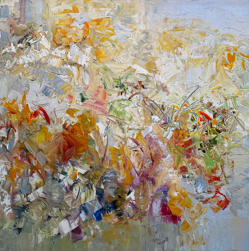 Winter's Return - 60" x 60" Oil on canvas