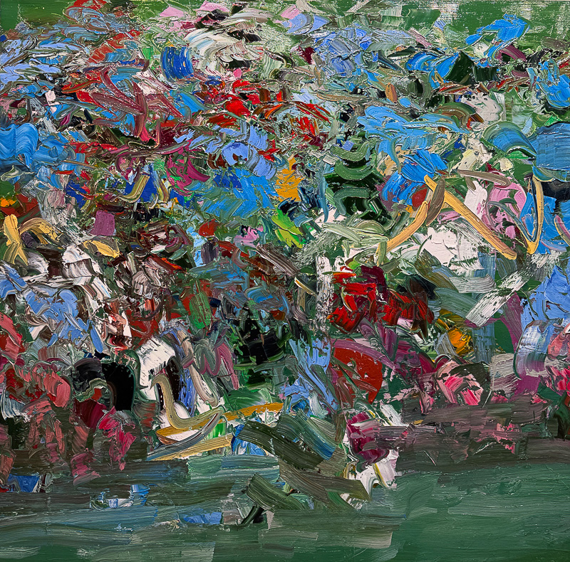 🔴 Green Hollow - 55" x 55" Oil on canvas