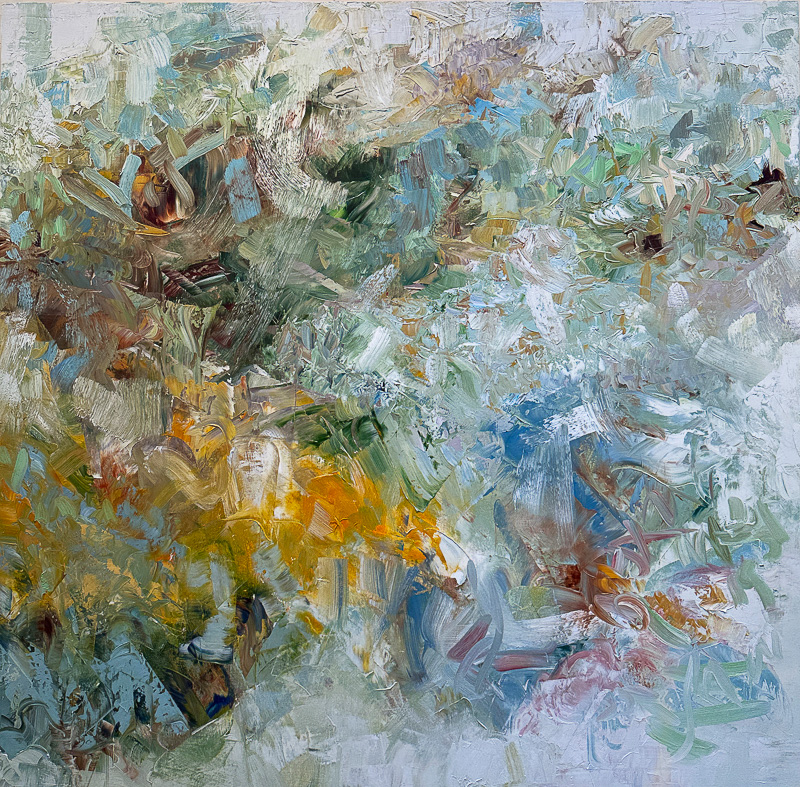 Garden Poem - 55" x 55" Oil on canvas