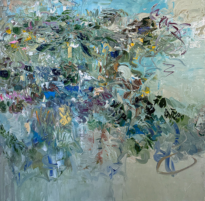 Hidden Garden - 60" x 60" Oil on canvas