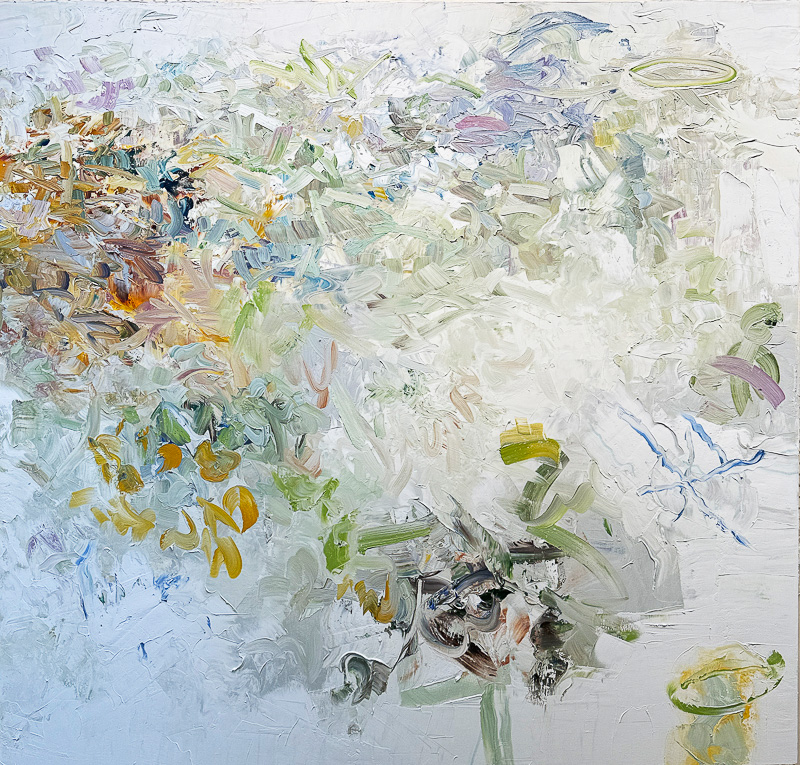 White Cliffs and Clover - 65" x 65" Oil on canvas