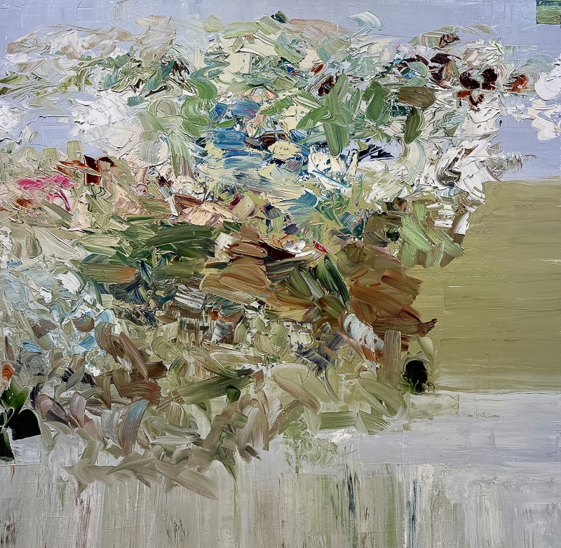 Falling Leaves - 60" x 60" Oil on canvas