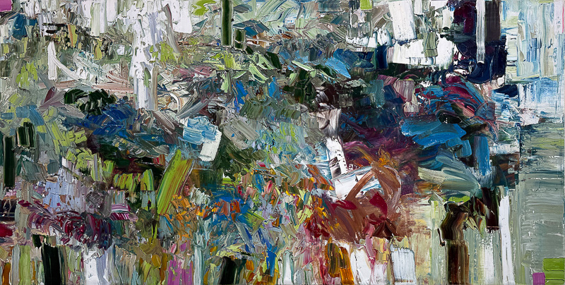 Green Pivot - 36" x 72" Oil on canvas