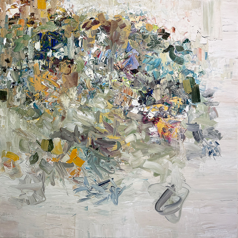 Tumble Leaves - 55" x 55" Oil on canvas