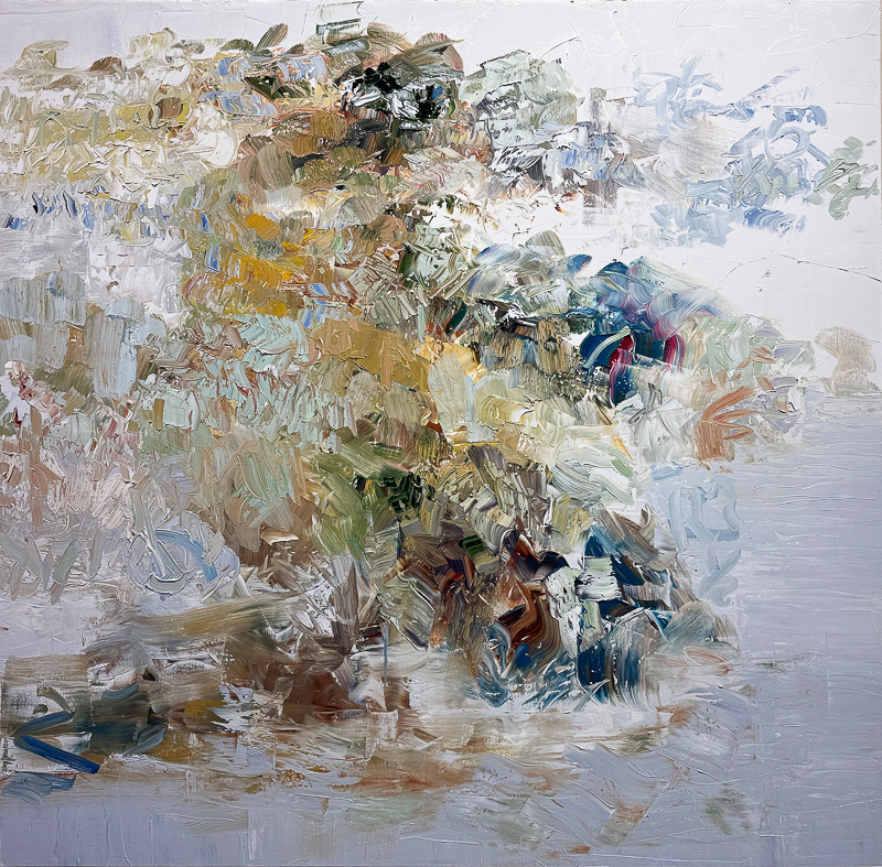 Gray Peak - 60" x 60" Oil on canvas