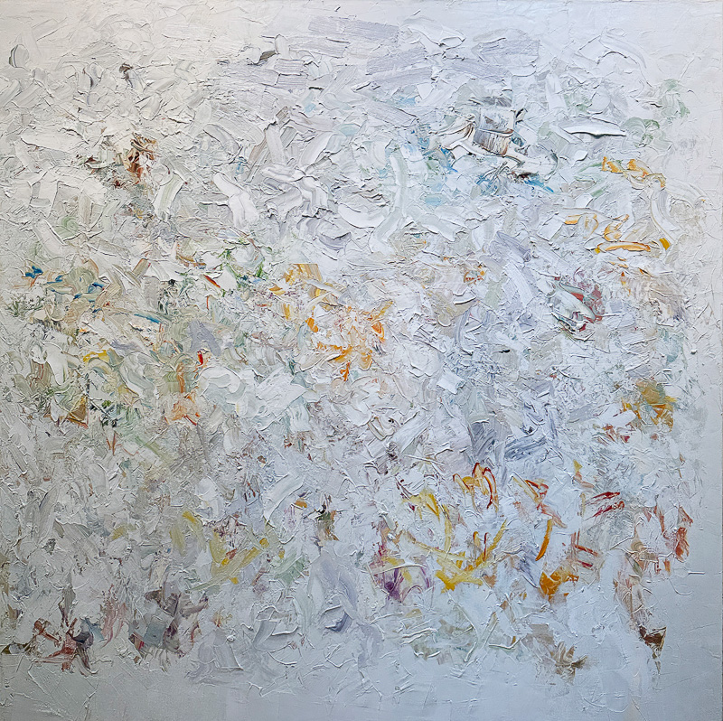 Gray Veil - 60" x 60" Oil on canvas