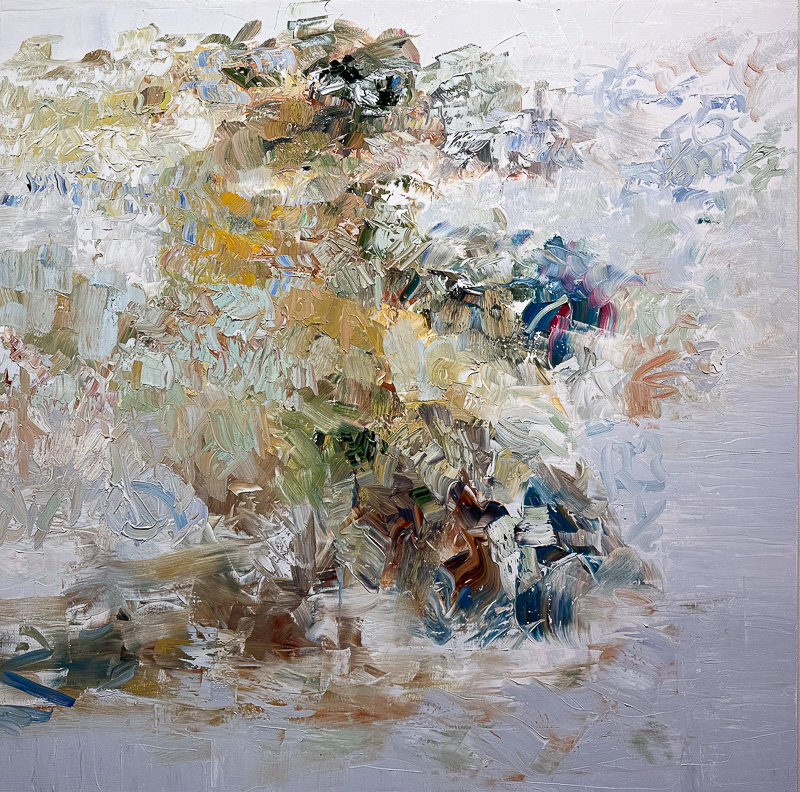 Gray Peak - 60" x 60" Oil on canvas