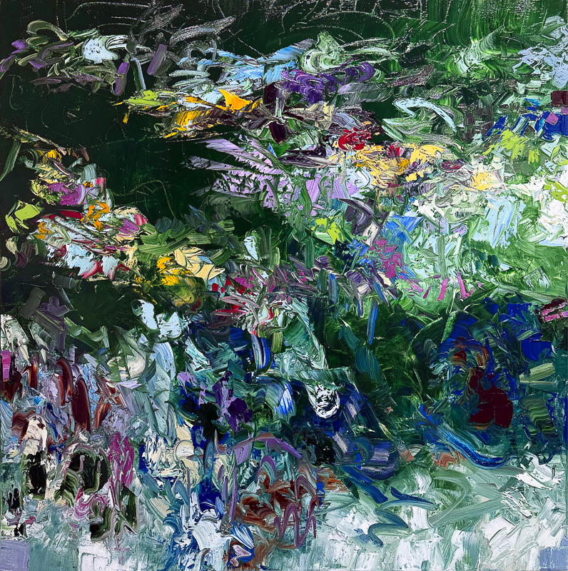 🟡 Garden in the Wilderness - 60" x 60" Oil on canvas