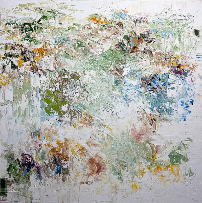Native Land II - 65" x 65" Oil on canvas